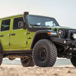 American Expedition Vehicles AEV Snorkel snorkel intake system for the Jeep Wrangler JL and Jeep Gladiator JT available at Mule Expedition Outfitters in Issaquah, WA.