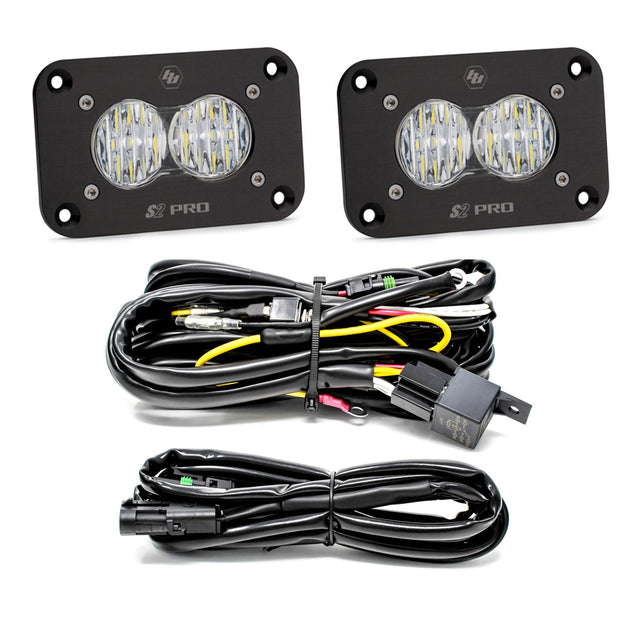 Baja Designs S2 Pro Black Flush Mount LED Light Pod Reverse Kit - Universal