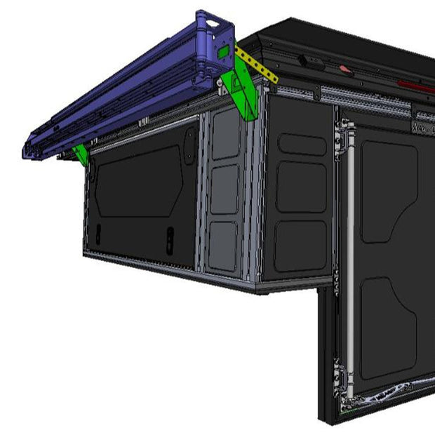 Alu-Cab Shadow Awning Bracket - Full-Size MODCap Family Camper