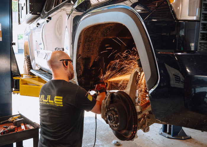 Mule body mount chop on Toyota Tundra