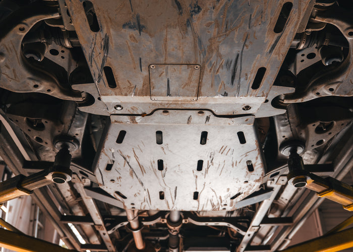 Mule skid plate maintenance