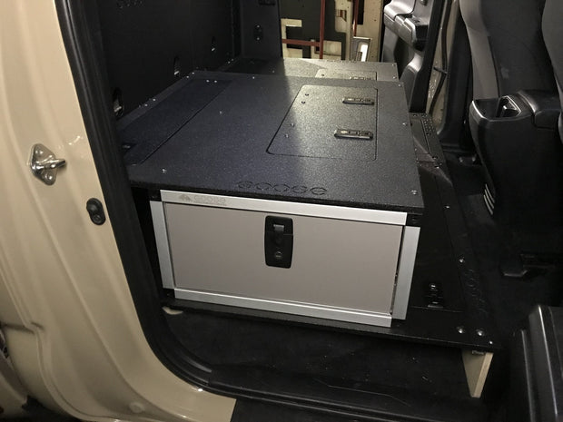 GOOSE GEAR- TOYOTA TACOMA 2005-PRESENT 2ND AND 3RD GEN. DOUBLE CAB - SECOND ROW SINGLE DRAWER MODULE - 60% PASSENGER SIDE